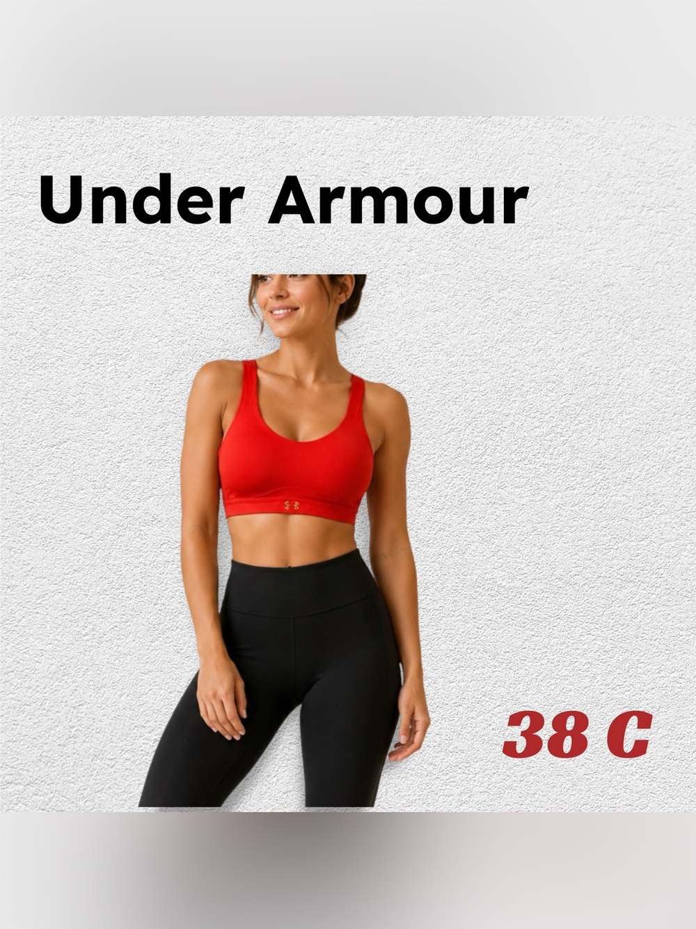 🇺🇸👌VGUC UNDER ARMOUR | 38C | Infinity sport bra orange good support
